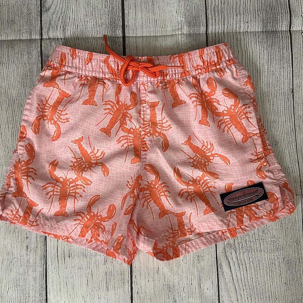 Vineyard vines, Boys Lobster swim trunks. Worn once. Excellent condition.